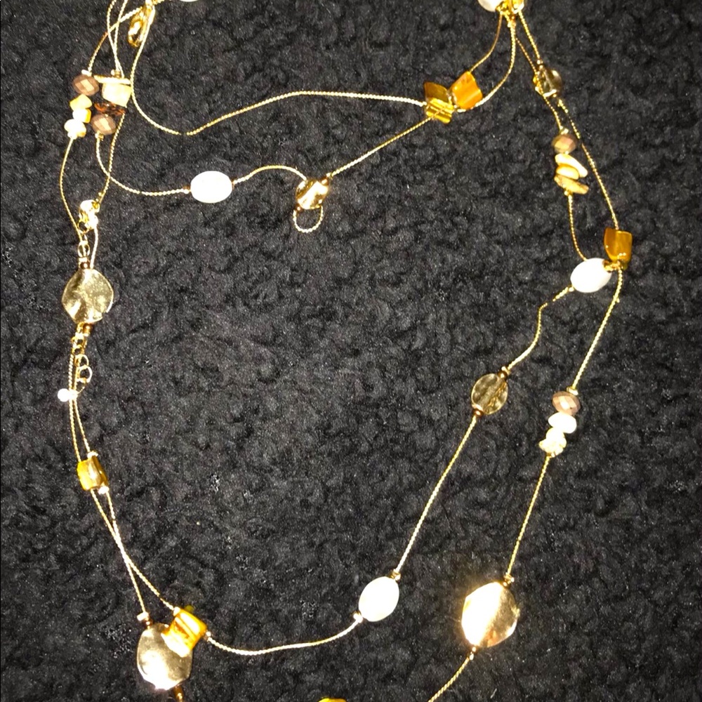 Multi string beaded necklace